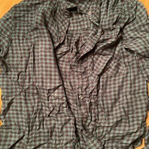 Green and black checkered flannel